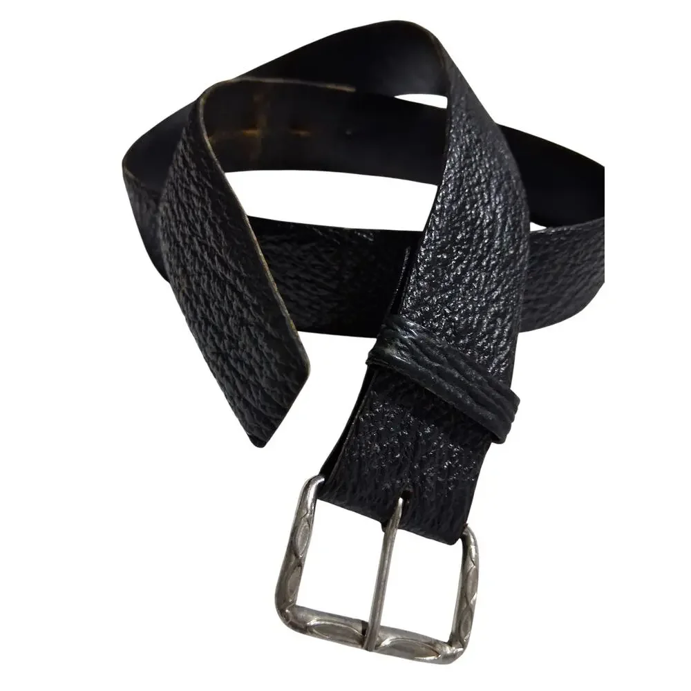 Mens size 36 Shark Belt‎ Casual Professional Teacher Casual Black Leather Luxury